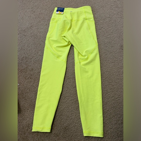 Old Navy Neon Yellow High Rise 7/8 Ankle Small - Picture 3 of 7